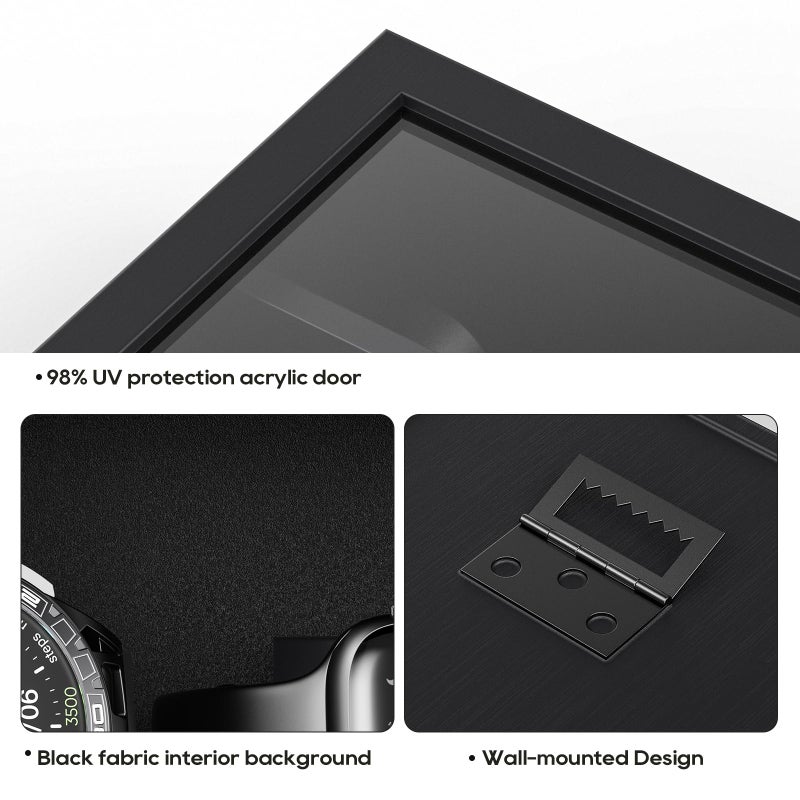 TJMOREE TJ.MOREE 9-Slot Watch Display Case, Wall Mount Wooden Watch Box, Vertical Storage Menâ€™s Watch Box - Image 5