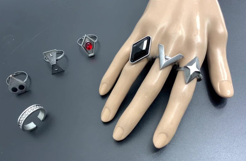 VNYIGDJS Hu Tao Rings Anime Hu Tao Cosplay Bracelet Rings Set, Adjustable Accessories - Image 4