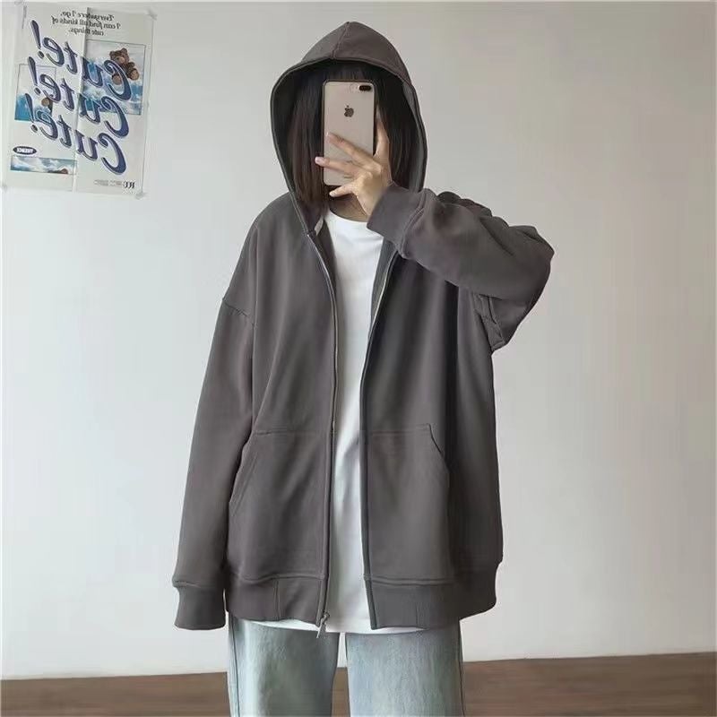 معطف سميك مبطن بالفleece للنساء بحجم زائد Fat Sister 300 Jin Wei Yi، سترة كاردigan فضفاضة عتيقة، مثالية للخمول في الخريف والشتاء - Image 5