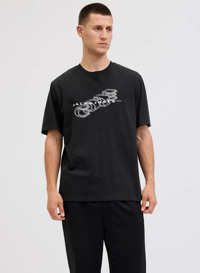 JACK & JONES Jack & Jones JCofusion Crew Neck Printed T-Shirt