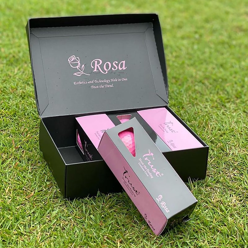 Trust Rosa Golden Pink Golf Ball, Urethane Covered, 3 Piece Golf Ball, Soft & Elasticity Feel, Green Side Control with Distance, Lady Pink Golf Ball, Best for Female Golfers (Pink, 12 Balls) - Image 3
