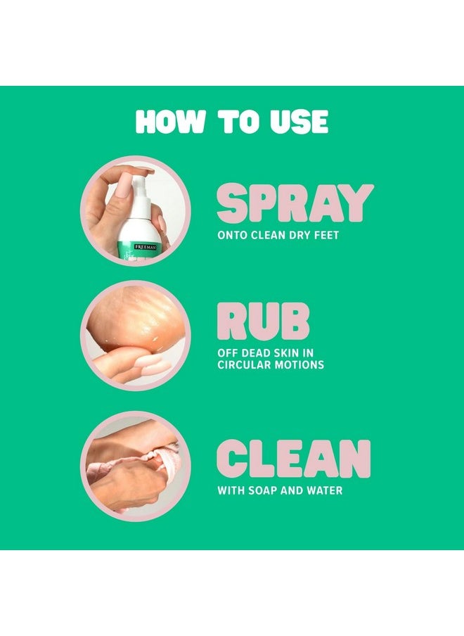 Freeman - Flirty Feet Instant Foot Peeling Spray, Exfoliating Foot Mask For Summer, Moisturizing & Smooth Dry, Cracked Heels, Remove Dead Skin Quickly, Cruelty-Free & Vegan, 4 Fl.Oz./ 118 Ml Bottle - Image 1