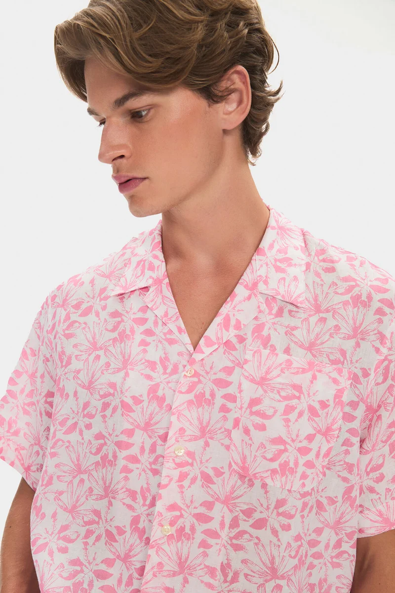جون Exclusive Men's Short Sleeve Patterned Shirt