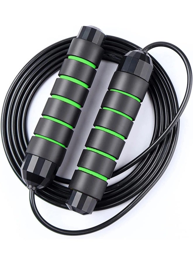 ShebSheb Skipping Rope Adult With Ball Bearings For Women, Men, And Kids , Adjustable Steel Speed Jump Rope For Workout With Foam Handles For Gym Fitness Home Exercise  - Image 1