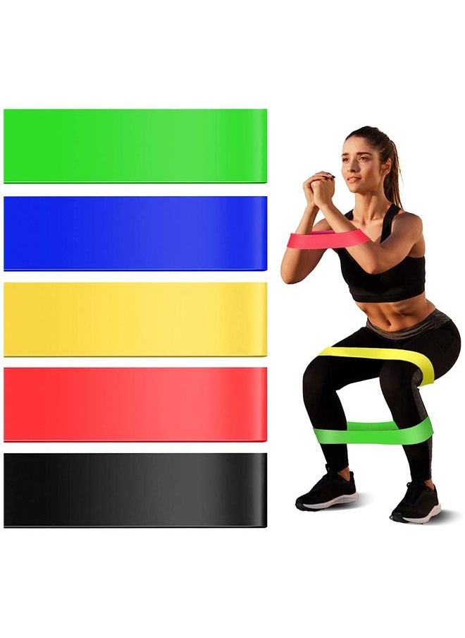 Fanski 5-Piece Resistance Band fitness Strength Training Rubber Loops Bands,Yoga Exercise Pull Rope Elastic Bands for Fit  - Image 1