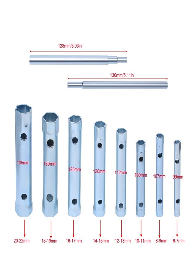 Ketofa 10Pcs Dual-Ended Wrench Socket Plumber Back Nut Tap Spark Plug Spanner Set Extended Spark Plug Wrench Socket Set 6-22mm,Shower Valve Socket Wrench Set - Image 2