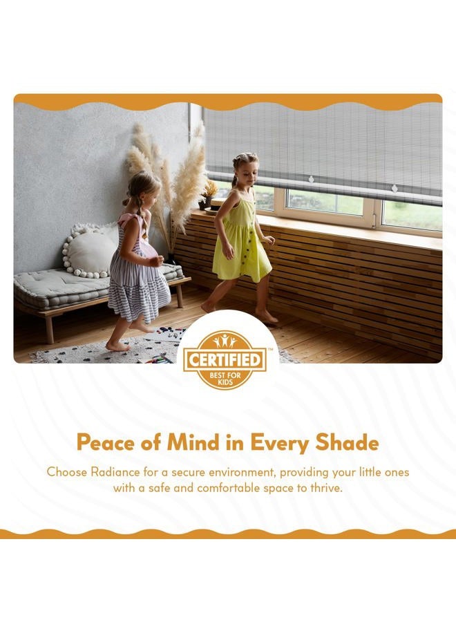 RADIANCE , Cord Free 1/4 Inch Oval PVC Shade, White, 36 Inches x 72 Inches Roll Up Blind (3320136) - Image 4