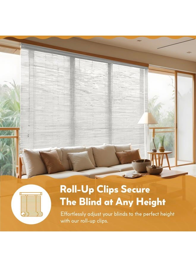 RADIANCE , Cord Free 1/4 Inch Oval PVC Shade, White, 36 Inches x 72 Inches Roll Up Blind (3320136) - Image 5