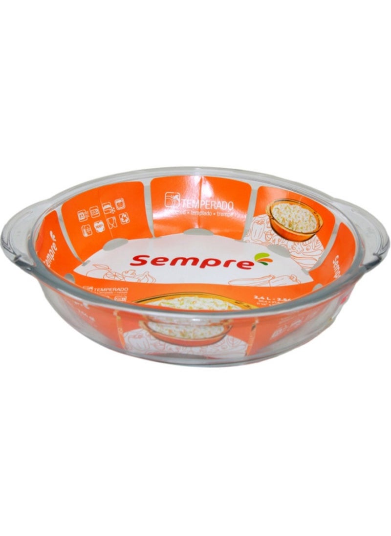 Sempre Glass Round Baking Dish 2.4L  - Image 1