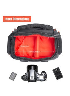 FOSOTO Camera Shoulder Bag Case Compatible for Nikon D3000 D3200 D3300 D5100 D5300 D7500 D500 D610 Canon 2000D T8i SL2 T7i DSLR Cameras  - Image 2
