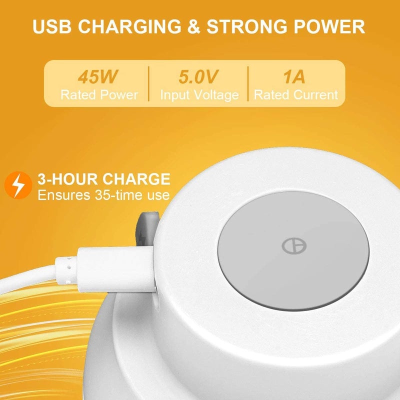 Sunhanny Electric Garlic Chopper Mini, Garlic Masher Crusher, Food Processor Small with Garlic Peeler And Spoon (250ML/8.5FL OZ, White) - Image 3