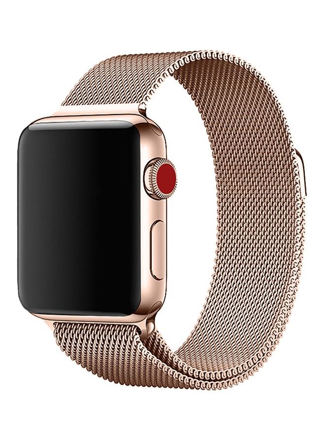 Replacement Band For Apple Watch Series 5/6/7 42/44/45mm Rose Gold - Image 1