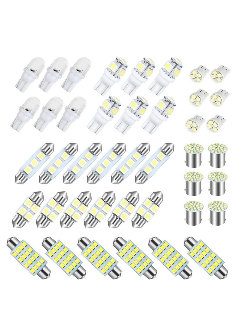 LED Car Bulb Kit, 42 PCS T10, 31mm, 36mm, 41mm, 1157 LED Bulbs, Perfect Replacement for Dome, Map, Door, Courtesy and License Plate Lights - Image 1