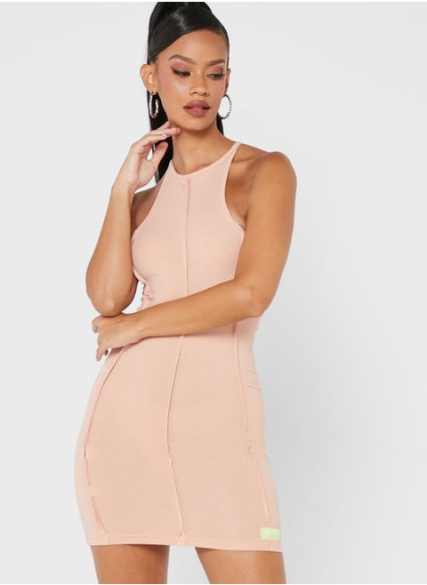 Seam Detail Mini Racer Dress