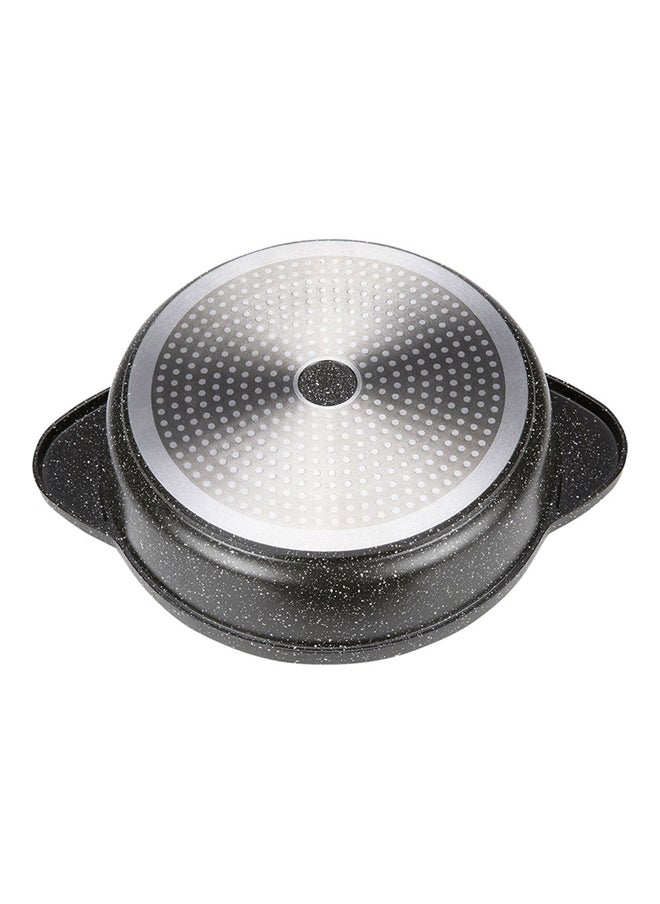 AL SANIDI Cast Aluminum Cooking Pot, Ceramic cooking pot, Black, Size 32 Cm  - Image 3