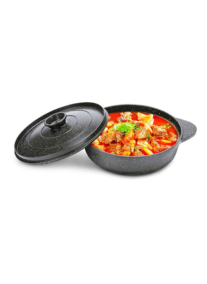 AL SANIDI Cast Aluminum Cooking Pot, Ceramic cooking pot, Black, Size 32 Cm  - Image 4