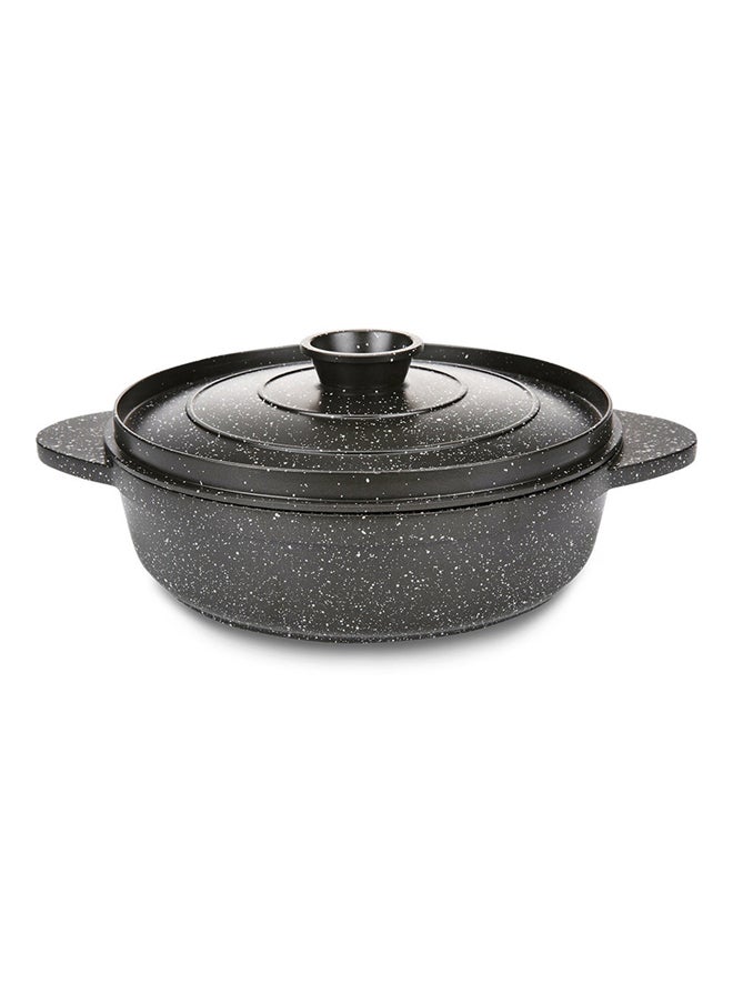 AL SANIDI Cast Aluminum Cooking Pot, Ceramic cooking pot, Black, Size 32 Cm  - Image 1