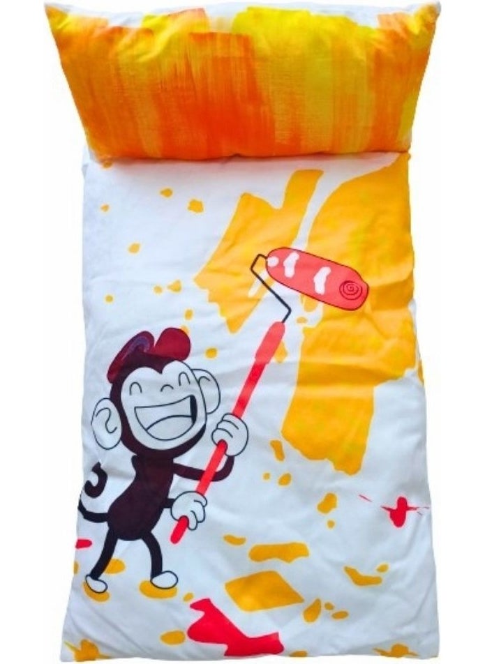 Vav Baby - Fluffy Painter Monkey Bottom Opening Set - Image 1