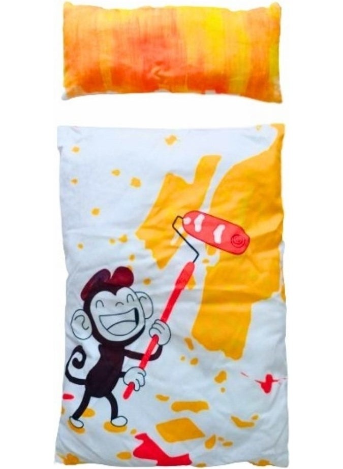 Vav Baby - Fluffy Painter Monkey Bottom Opening Set - Image 1