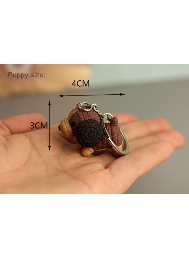 Dog Mascot Keychain - Stylish Creative Yarn Dog Plush Pendant - Image 2
