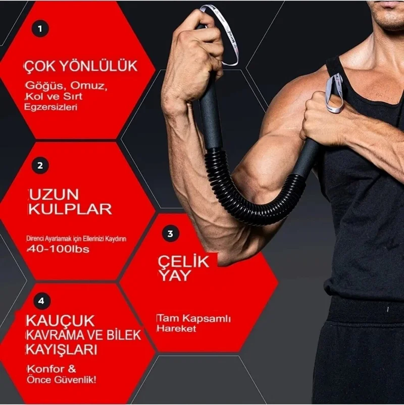 سي كي سبور ts 30 kg Chest Spring Bent Spring Hand Arm Wrist Shoulder Muscle Developing Exercise Equipment