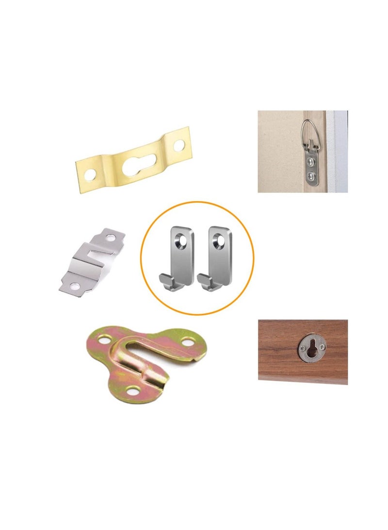 SYOSI Hooks Hanger, 10pcs Heavy Duty T-Head J-Shaped Hangers, 304 Stainless Steel Wall Mounted Mini Wall Hooks Hanger, for Mirror Picture Frames Hanging Wire/D Rings/Keyhole Hangers  - Image 5