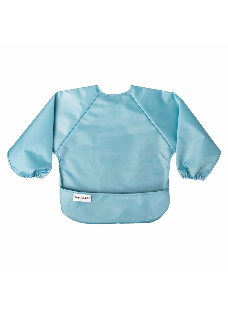 Tiny Twinkle Tiny Twinkle Mess Proof Baby Bib, 2 Pack Full Sleeve Bib Outfit, Waterproof Bibs for Toddlers, Machine Washable, Tug Proof Closure, Baby Smock for Eating, Long Sleeve (Slate Olive, Small 6-24 Months)  - Image 4