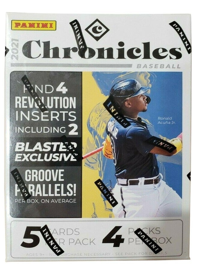 Panini 2021 Panini Chronicles Baseball 4-Pack Blaster Box Factory Sealed (Exclusive Groove Parallels) - Image 1