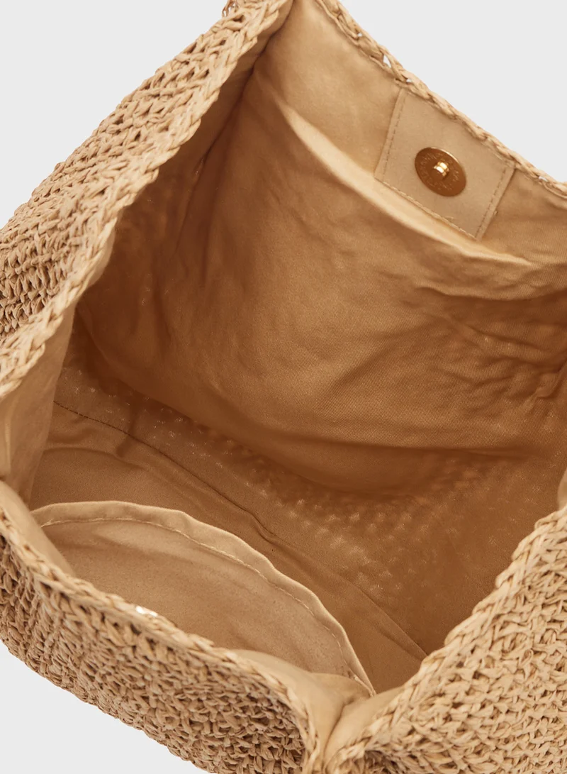 Ginger Raffia Woven Tote