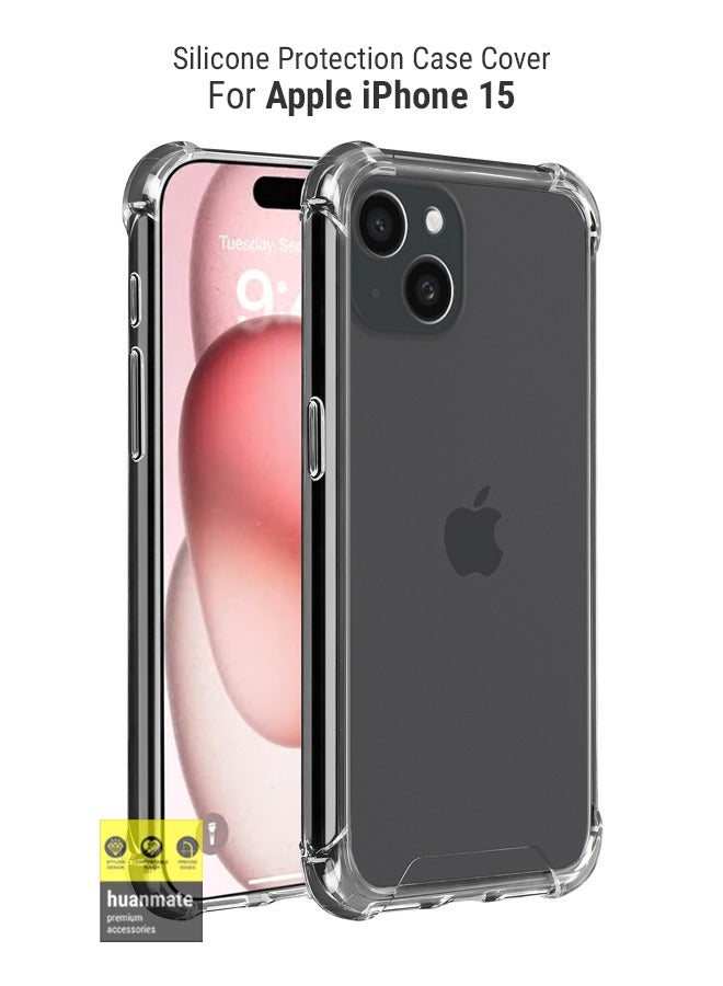 huanmate Shock Proof Ultra Clear Case Cover For Apple iPhone 15 Clear  - Image 1