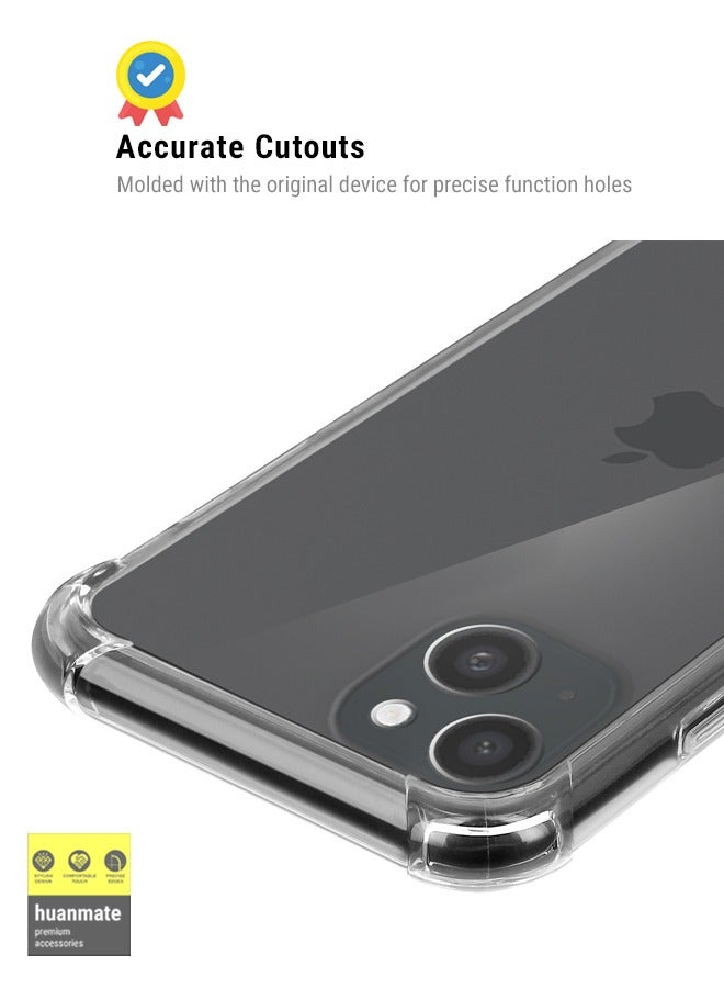 huanmate Shock Proof Ultra Clear Case Cover For Apple iPhone 15 Clear  - Image 5