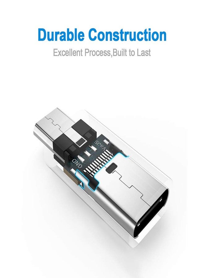 Duttek USB-C to Micro USB Adapter, 480Mbps, OTG Compatible, for FLIR One Pro, Huawei Y7/Y6/P Smart/P8 Lite and Smartphones, Tablets - Image 2