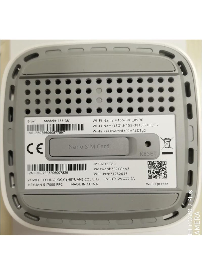 Router Mobily 5G CPE 5 - Ultra Fast 5G CPE5 Wi-Fi 6 Up to 3600Mbps - H155-381 - high Speed Technology only - Mobily Only - White - Image 5