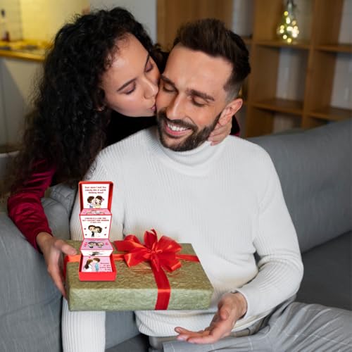 Festiko® Love Messages Popup Romantic Gift Box (8 X 8 X 2.5 cm), Love Cards Explosion Box, Romantic Explosive Box, Valentine's Day/Anniversary/Wedding - For Husband/Wife/Boyfriend/Girlfriend - Image 5