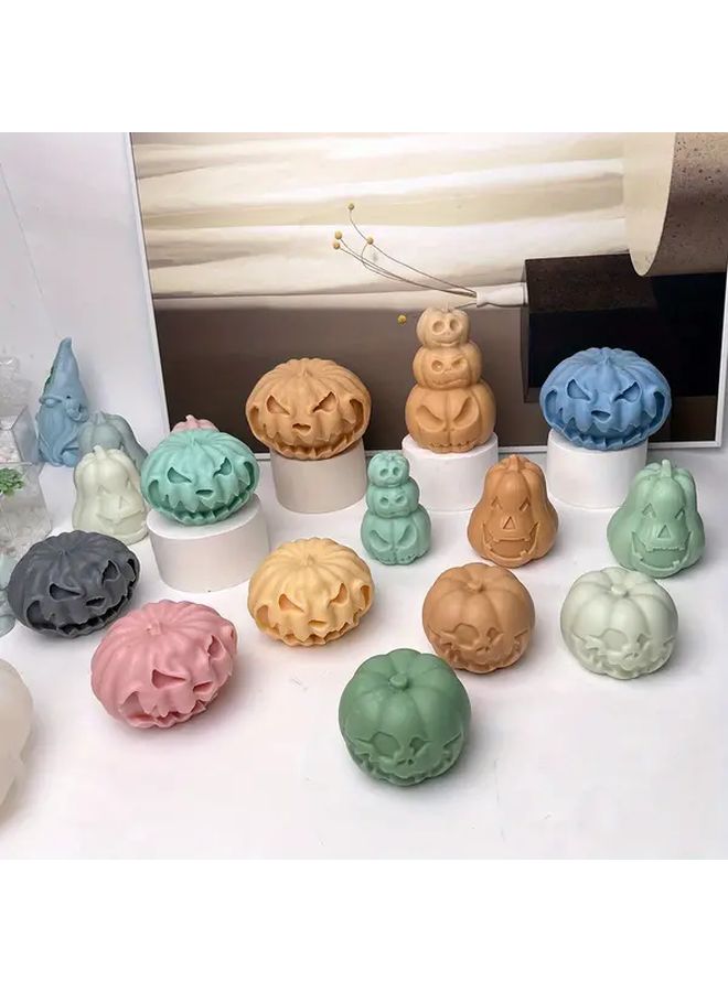 Happy Pumpkin Halloween Scented Candle Silicone Mold For Wax Melts DIY Crafts - Image 5