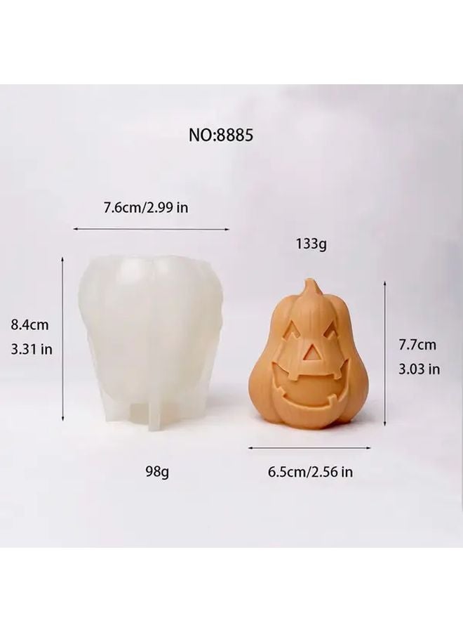 Happy Pumpkin Halloween Scented Candle Silicone Mold For Wax Melts DIY Crafts - Image 2