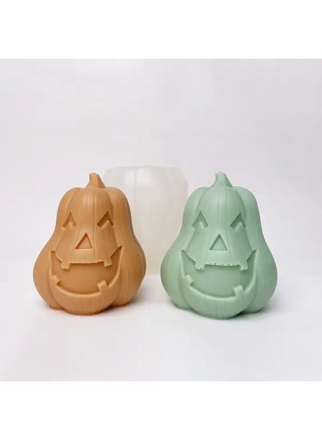 Happy Pumpkin Halloween Scented Candle Silicone Mold For Wax Melts DIY Crafts - Image 1