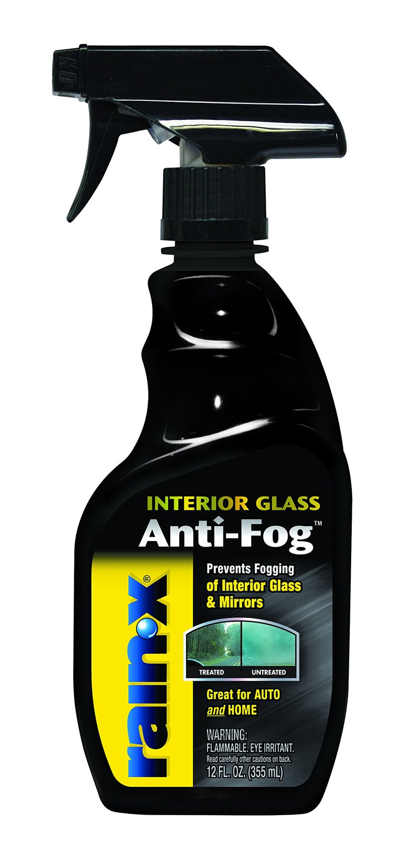 Rain-X 630046 Interior Glass Anti-Fog, 12 oz. - Prevents Fogging of Interior Glass and Mirrors, Usable on Both Automobiles and Marine Vehicles - Image 1