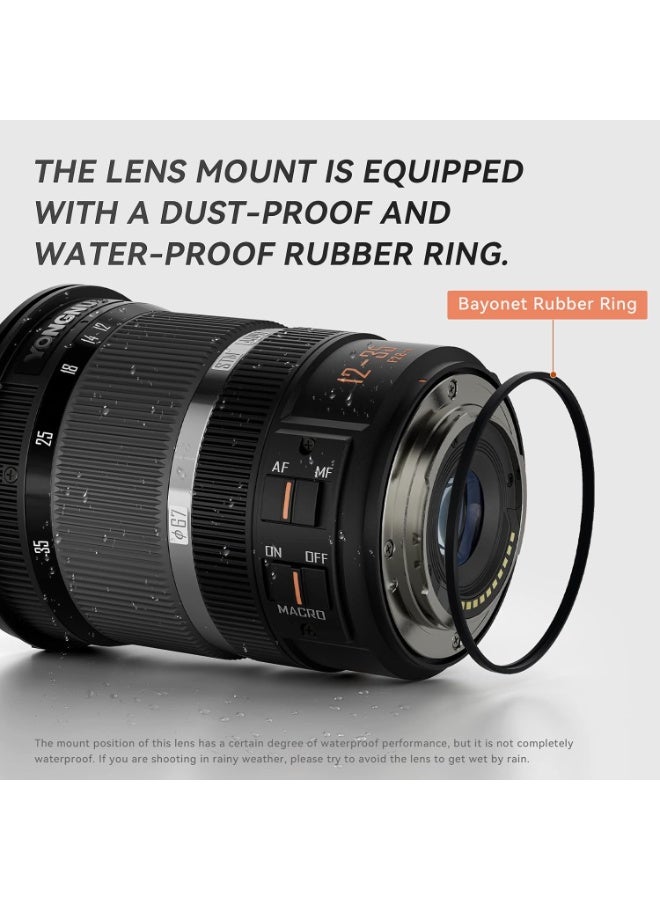 YONGNUO YN12-35mm F2.8-4M Standard Zoom Lens, ASPH Auto Focus for Micro Four Thirds Cameras Panasonic LUMIX Professional Camera Lens - Image 5