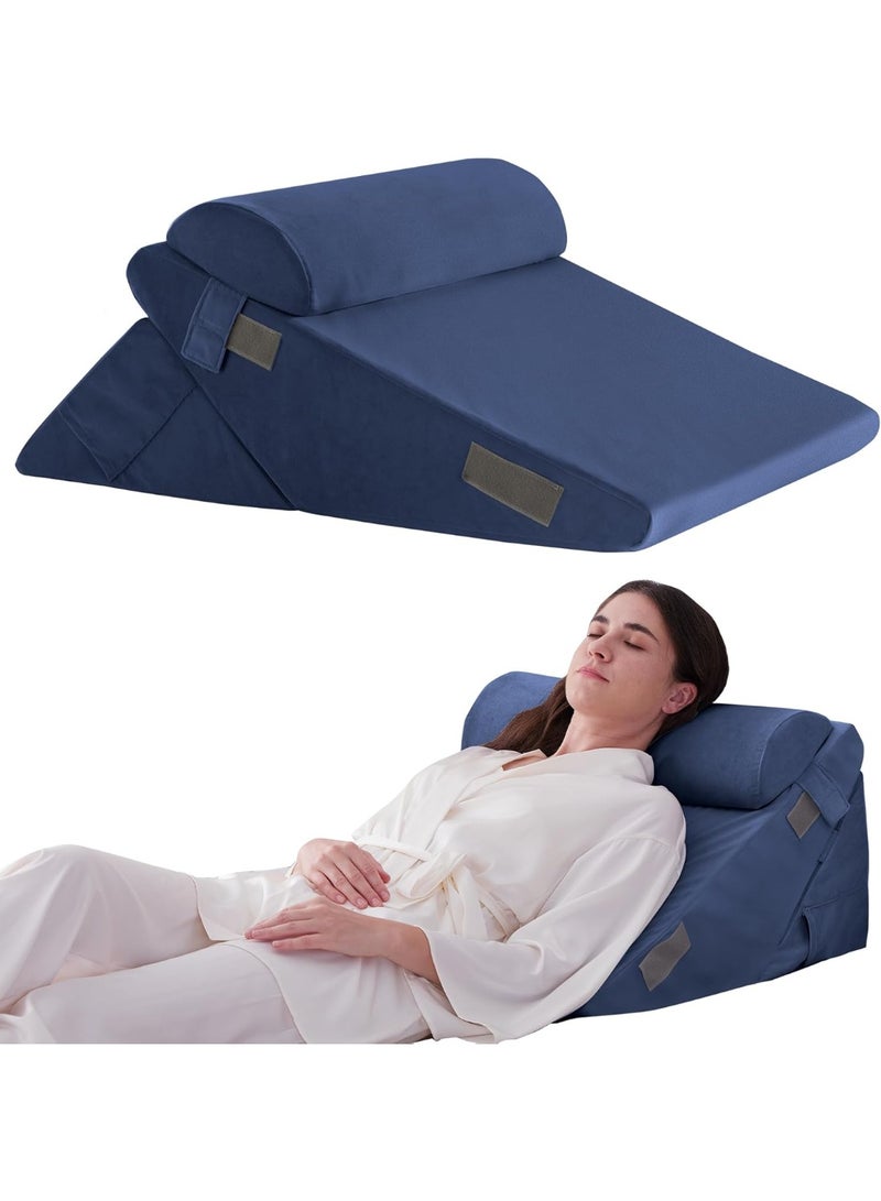 Adjustable Wedge Pillow Set (3 Pcs) - Orthopedic Incline Comfort - Practical Support for Post Surgery & Daily UseAdjustable Wedge Pillow Set (3 Pcs) - Orthopedic Incline Comfort - Practical Support for Post Surgery & Daily Use - Image 5
