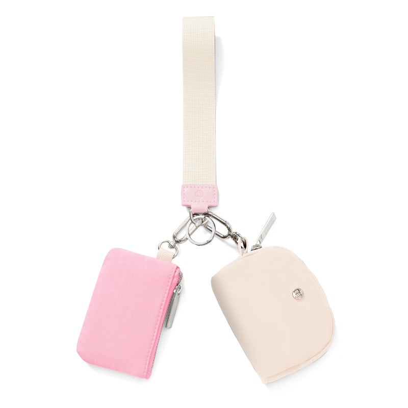 MEXS Keychain Wallet Mini Zip Around Wristlet Wallets for Women Detachable Dual Pouch Wristlet Portable Coin Purse Small Wallets - Image 1