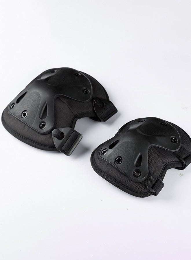 Hanayo Knee & Elbow Pads Set 4-in-1 Anti-impact Knee Brace And Elbow Guards Protective Equipment Set Safety Protection Pads Knee Protector for Outdoor CS and Sports(Black) - Image 2