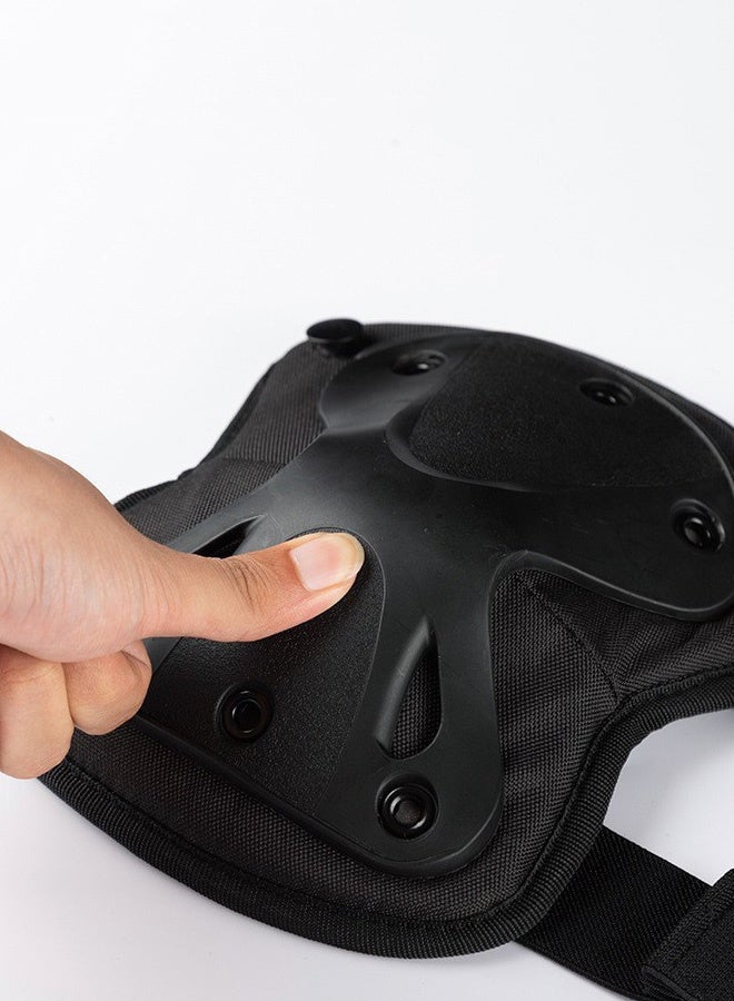 Hanayo Knee & Elbow Pads Set 4-in-1 Anti-impact Knee Brace And Elbow Guards Protective Equipment Set Safety Protection Pads Knee Protector for Outdoor CS and Sports(Black) - Image 4