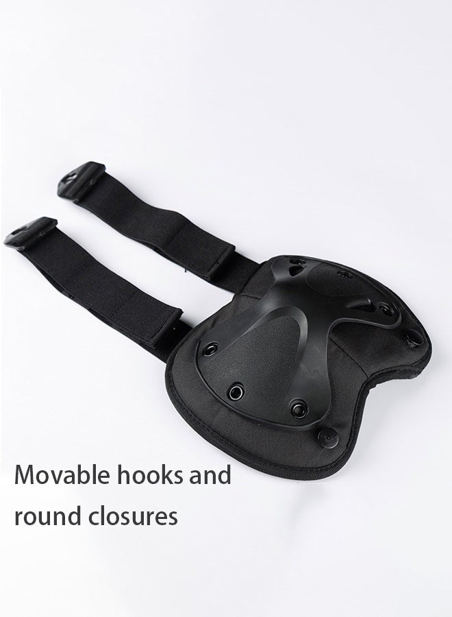 Hanayo Knee & Elbow Pads Set 4-in-1 Anti-impact Knee Brace And Elbow Guards Protective Equipment Set Safety Protection Pads Knee Protector for Outdoor CS and Sports(Black) - Image 3