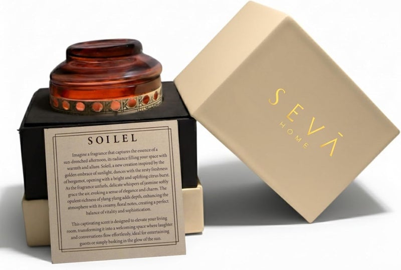سيفا هوم شمعة معطرة فاخرة من سيفا هوم، مجموعة "مساحات مقدسة" | شمعة معطرة فاخرة | شمع الصويا الطبيعي | تدوم 30 ساعة | شمعة لغرفة المعيشة | علاج عطري مريح | مجموعة هدايا فاخرة | هدية - Image 4