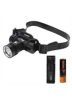 Diving headlamp + 18650 lithium battery + Y2 single charger