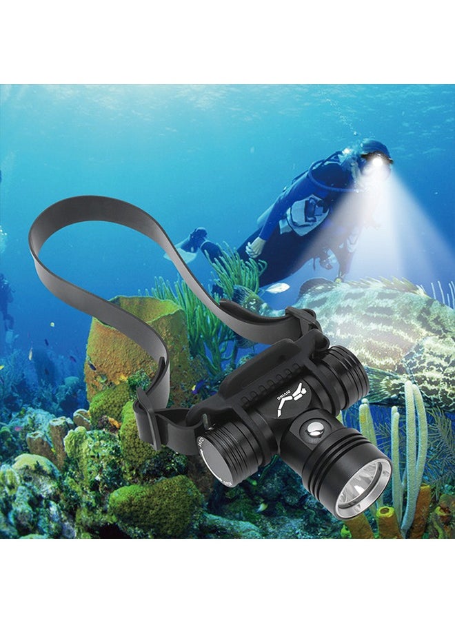 BORUIT - Diving Headlamp, Rechargeable Underwater Flashlight, 3 Modes, IPX8 Waterproof, 5.5 Hours Runtime, Scuba Dive Light with Battery and Charger - Image 1