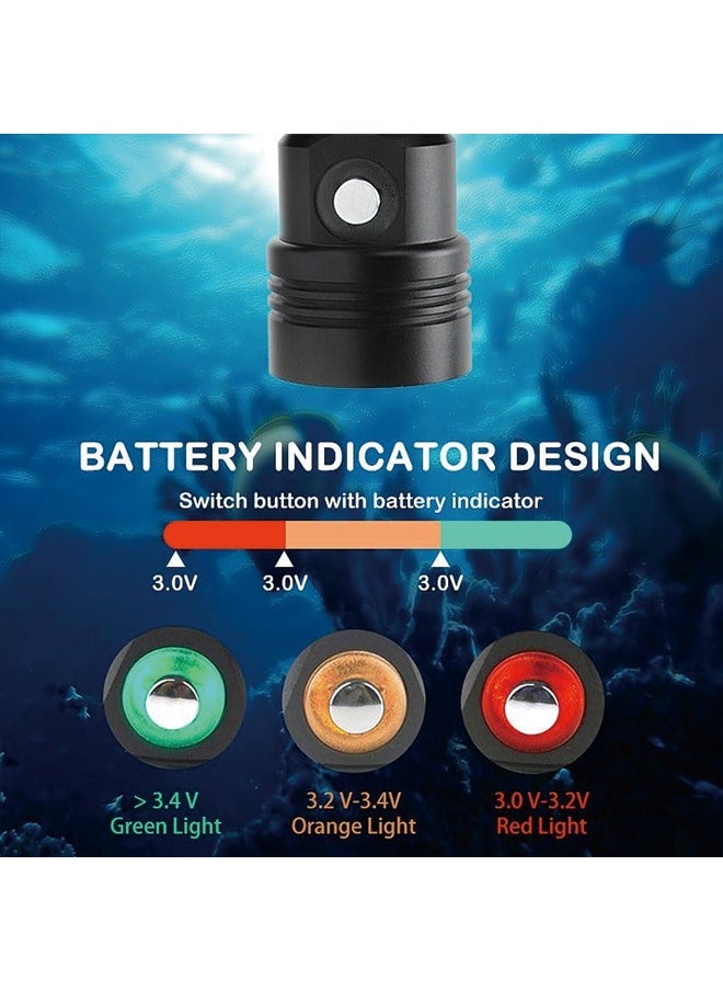 BORUIT - Diving Headlamp, Rechargeable Underwater Flashlight, 3 Modes, IPX8 Waterproof, 5.5 Hours Runtime, Scuba Dive Light with Battery and Charger - Image 1