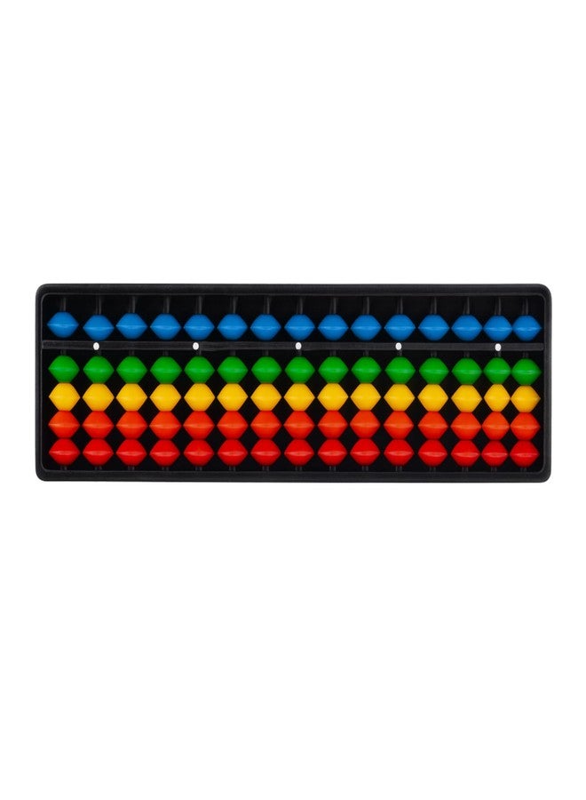 SMARTEZO 15 Rod Rainbow Abacus - A Grad Quality Montessori Math Learning Tool, Colorful Beads in Blue Green Yellow Red, BPA-Free Plastic Frame,for Kids and Students - Image 1