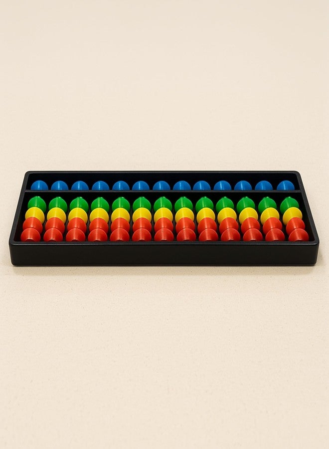 SMARTEZO 15 Rod Rainbow Abacus - A Grad Quality Montessori Math Learning Tool, Colorful Beads in Blue Green Yellow Red, BPA-Free Plastic Frame,for Kids and Students - Image 2
